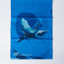 [STOLE] COTTON PENGUIN (WATER DANCE 1) | KYO YUZEN DYEING | NOGIGUCHI KIHEI