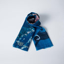 [STOLE] COTTON PENGUIN (SWIMMING) | KYO YUZEN DYEING | NOGIGUCHI KIHEI