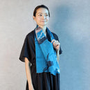 [STOLE] COTTON PENGUIN (SWIMMING) | KYO YUZEN DYEING | NOGIGUCHI KIHEI