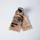 [STOLE] COTTON PENGUIN (BROWN) | KYO YUZEN DYEING | NOGIGUCHI KIHEI