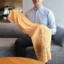 [STOLE] COTTON DANMARU ROUND BLUR (ORANGE) | KYO YUZEN DYEING | NOGIGUCHI KIHEI