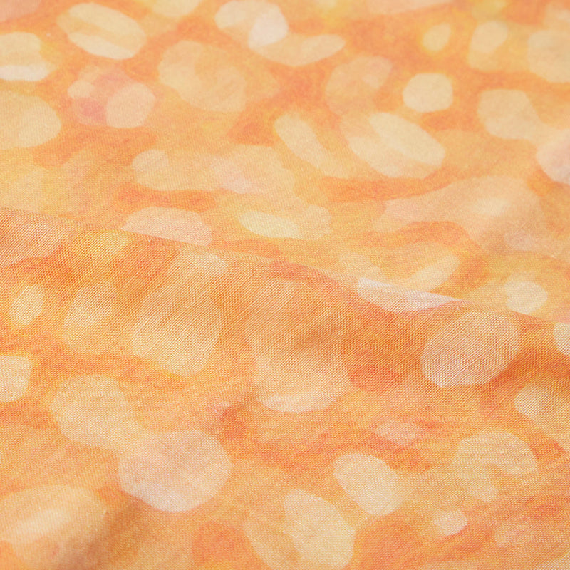 [偷了]棉花danmaru圓形模糊（橙色）| Kyo Yuzen染色| Nogiguchi Kihei