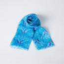 [STOLE] LINEN 160 X 35 BLUE SEA BRICK (INDIGO) | KYO YUZEN DYEING | NOGIGUCHI KIHEI