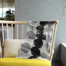 [STOLE] LINEN 160 X 35POLKA DOTS LARGE (MONOCHROME & PURPLE) | KYO YUZEN DYEING | NOGIGUCHI KIHEI