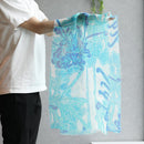 [STOLE] LINEN 160 X 35 SEGGY CHRYSANTHEMUM (BLUE) | KYO YUZEN DYEING | NOGIGUCHI KIHEI