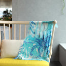 [STOLE] LINEN 160 X 35 SEGGY CHRYSANTHEMUM (BLUE) | KYO YUZEN DYEING | NOGIGUCHI KIHEI