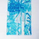 [STOLE] LINEN 160 X 35 SEGGY CHRYSANTHEMUM (BLUE) | KYO YUZEN DYEING | NOGIGUCHI KIHEI
