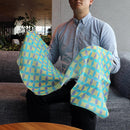 [STOLE] LINEN 160 X 35 CLOISONNE (YELLOW-BLUE) | KYO YUZEN DYEING | NOGIGUCHI KIHEI