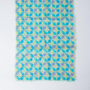 [STOLE] LINEN 160 X 35 CLOISONNE (YELLOW-BLUE) | KYO YUZEN DYEING | NOGIGUCHI KIHEI