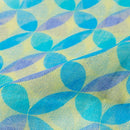 [STOLE] LINEN 160 X 35 CLOISONNE (YELLOW-BLUE) | KYO YUZEN DYEING | NOGIGUCHI KIHEI