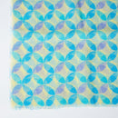 [STOLE] LINEN 160 X 35 CLOISONNE (YELLOW-BLUE) | KYO YUZEN DYEING | NOGIGUCHI KIHEI