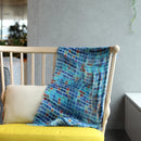 [STOLE] LINEN 160 X 35 SQUARE (BLUE) | KYO YUZEN DYEING | NOGIGUCHI KIHEI