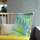 [STOLE] LINEN 160 X 35 FLOWER CIRCLE (BLUE) | KYO YUZEN DYEING | NOGIGUCHI KIHEI