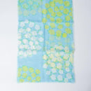 [STOLE] LINEN 160 X 35 FLOWER CIRCLE (BLUE) | KYO YUZEN DYEING | NOGIGUCHI KIHEI