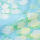 [STOLE] LINEN 160 X 35 FLOWER CIRCLE (BLUE) | KYO YUZEN DYEING | NOGIGUCHI KIHEI