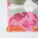 [STOLE] LINEN 160 X 35 HIBISCUS (VERMILION-PINK) | KYO YUZEN DYEING | NOGIGUCHI KIHEI