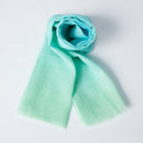 [STOLE] LINEN 190 X 52 MIXED GRADIENT (LIGHT BLUE) | KYO YUZEN DYEING | NOGIGUCHI KIHEI