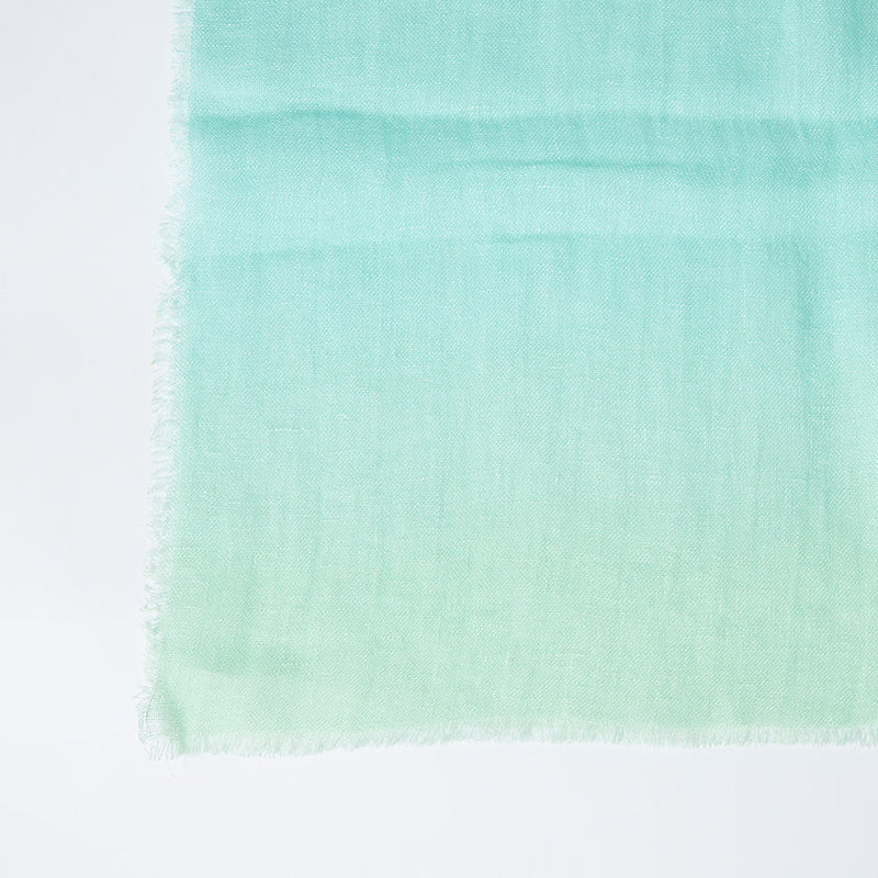 [偷了]亞麻190 x 52混合梯度（淺藍色）| Kyo Yuzen染色| Nogiguchi Kihei