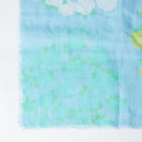 [STOLE] LINEN 190 X 52 FLOWER CIRCLE (BLUE) | KYO YUZEN DYEING | NOGIGUCHI KIHEI