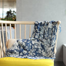 [STOLE] LINEN 190 X 52 YUZEN FLOWER (WHITE) | KYO YUZEN DYEING | NOGIGUCHI KIHEI