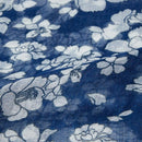 [STOLE] LINEN 190 X 52 YUZEN FLOWER (WHITE) | KYO YUZEN DYEING | NOGIGUCHI KIHEI