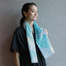 [STOLE] COTTON IRIKOHISHI (BLUE) | KYO YUZEN DYEING | NOGIGUCHI KIHEI