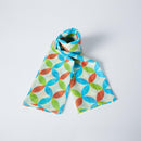 [STOLE] COTTON CLOISONNE (RED, BLUE & GREEN) | KYO YUZEN DYEING | NOGIGUCHI KIHEI