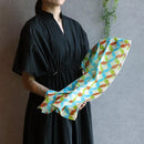 [STOLE] COTTON CLOISONNE (RED, BLUE & GREEN) | KYO YUZEN DYEING | NOGIGUCHI KIHEI