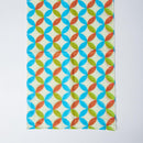 [STOLE] COTTON CLOISONNE (RED, BLUE & GREEN) | KYO YUZEN DYEING | NOGIGUCHI KIHEI