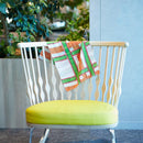 [STOLE] COTTON LARGE LATTICE (RED GREEN) | KYO YUZEN DYEING | NOGIGUCHI KIHEI