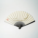 [HAND FAN] CRESCENT MOON (WHITE) BRONZE | KARAKAMI (JAPANESE PAPER)｜KEIBIFUGETSU