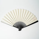 [HAND FAN] CRESCENT MOON (WHITE) BRONZE | KARAKAMI (JAPANESE PAPER)｜KEIBIFUGETSU
