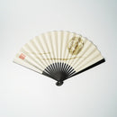 [HAND FAN] FULL MOON (WHITE) BRONZE | KARAKAMI (JAPANESE PAPER)｜KEIBIFUGETSU