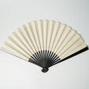 [HAND FAN] FULL MOON (WHITE) BRONZE | KARAKAMI (JAPANESE PAPER)｜KEIBIFUGETSU