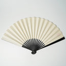 [HAND FAN] FULL MOON (WHITE) SILVER LEAF | KARAKAMI (JAPANESE PAPER)｜KEIBIFUGETSU