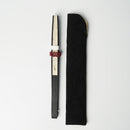 [HAND FAN] FULL MOON (WHITE) GOLD LEAF | KARAKAMI (JAPANESE PAPER)｜KEIBIFUGETSU