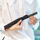 [HAND FAN] CRESCENT MOON (BLACK) GOLD LEAF | KARAKAMI (JAPANESE PAPER)｜KEIBIFUGETSU