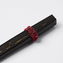 [HAND FAN] CRESCENT MOON (BLACK) GOLD LEAF | KARAKAMI (JAPANESE PAPER)｜KEIBIFUGETSU
