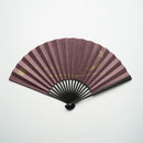 [HAND FAN] CRESCENT MOON (PURPLE) BRONZE | KARAKAMI (JAPANESE PAPER)｜KEIBIFUGETSU