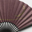 [HAND FAN] CRESCENT MOON (PURPLE) BRONZE | KARAKAMI (JAPANESE PAPER)｜KEIBIFUGETSU