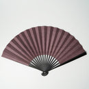 [HAND FAN] CRESCENT MOON (PURPLE) BRONZE | KARAKAMI (JAPANESE PAPER)｜KEIBIFUGETSU
