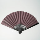 [HAND FAN] CRESCENT MOON (PURPLE) SILVER LEAF | KARAKAMI (JAPANESE PAPER)｜KEIBIFUGETSU