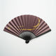 [HAND FAN] CRESCENT MOON (PURPLE) GOLD LEAF | KARAKAMI (JAPANESE PAPER)EKEIBIFUGETSU