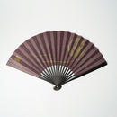 [HAND FAN] FULL MOON (PURPLE) BRONZE | KARAKAMI (JAPANESE PAPER)｜KEIBIFUGETSU