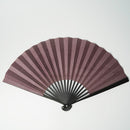 [HAND FAN] FULL MOON (PURPLE) GOLD LEAF | KARAKAMI (JAPANESE PAPER)｜KEIBIFUGETSU