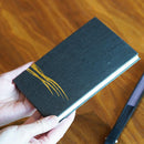 [STATIONERY] RED STAMP BOOK FULL MOON (BLACK) | KARAKAMI (JAPANESE PAPER)｜KEIBIFUGETSU