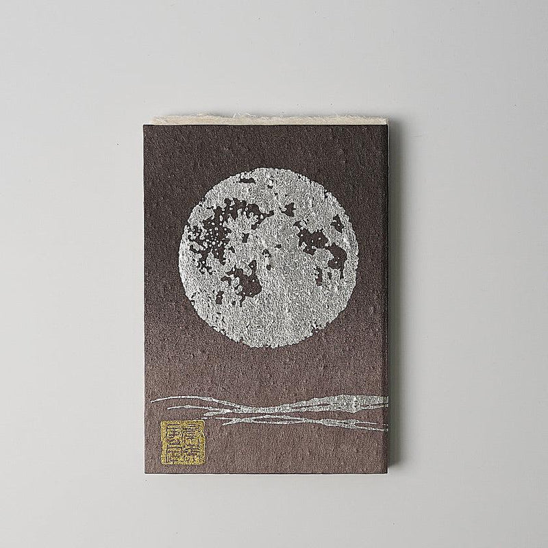 [STATIONERY] RED STAMP BOOK FULL MOON (PURPLE) | KARAKAMI (JAPANESE PAPER)｜KEIBIFUGETSU