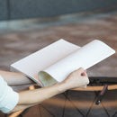 [STATIONERY] NOTEBOOK CRESCENT MOON (WHITE) | KARAKAMI (JAPANESE PAPER)｜KEIBIFUGETSU