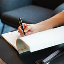 [STATIONERY] NOTEBOOK CRESCENT MOON (WHITE) | KARAKAMI (JAPANESE PAPER)｜KEIBIFUGETSU