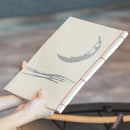 [STATIONERY] NOTEBOOK CRESCENT MOON (WHITE) | KARAKAMI (JAPANESE PAPER)｜KEIBIFUGETSU